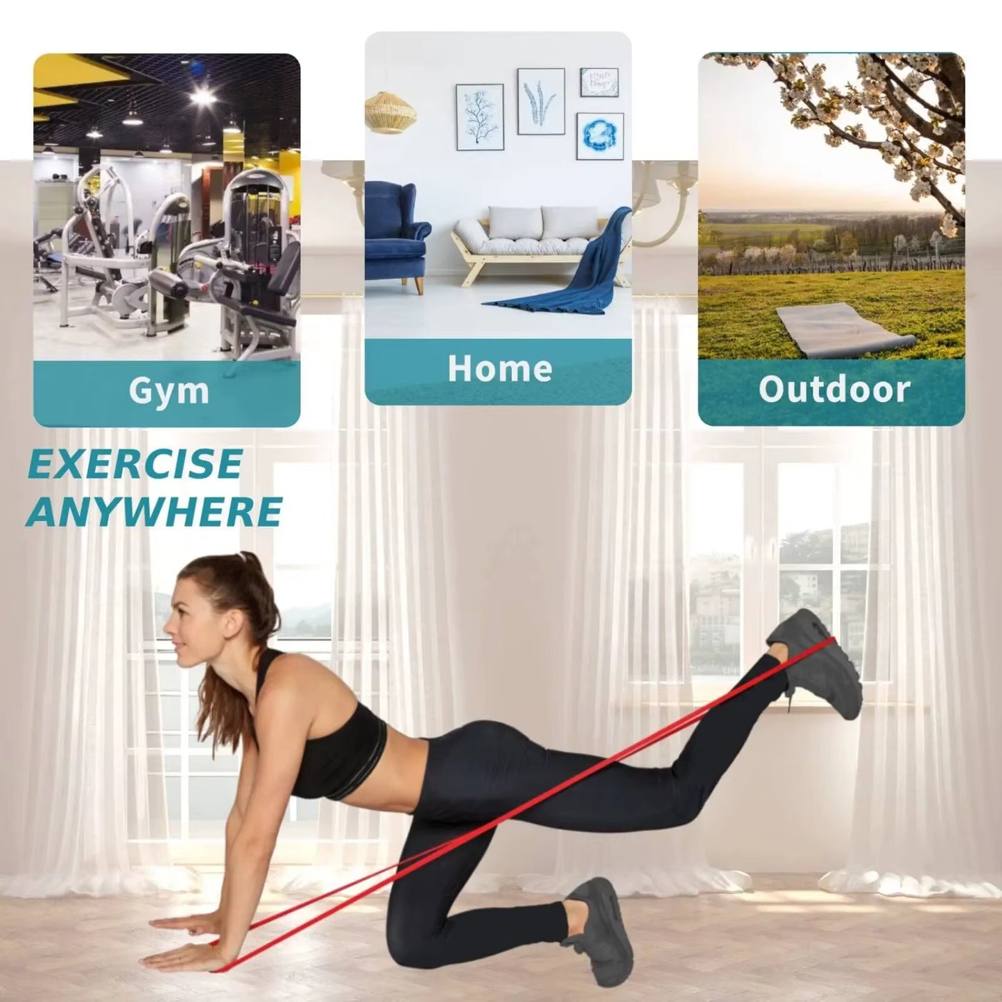 Pull up Assist Bands - Stretch Resistance Band - Mobility Band - Powerlifting Bands - by Perfect for Body Stretching Powerlifti