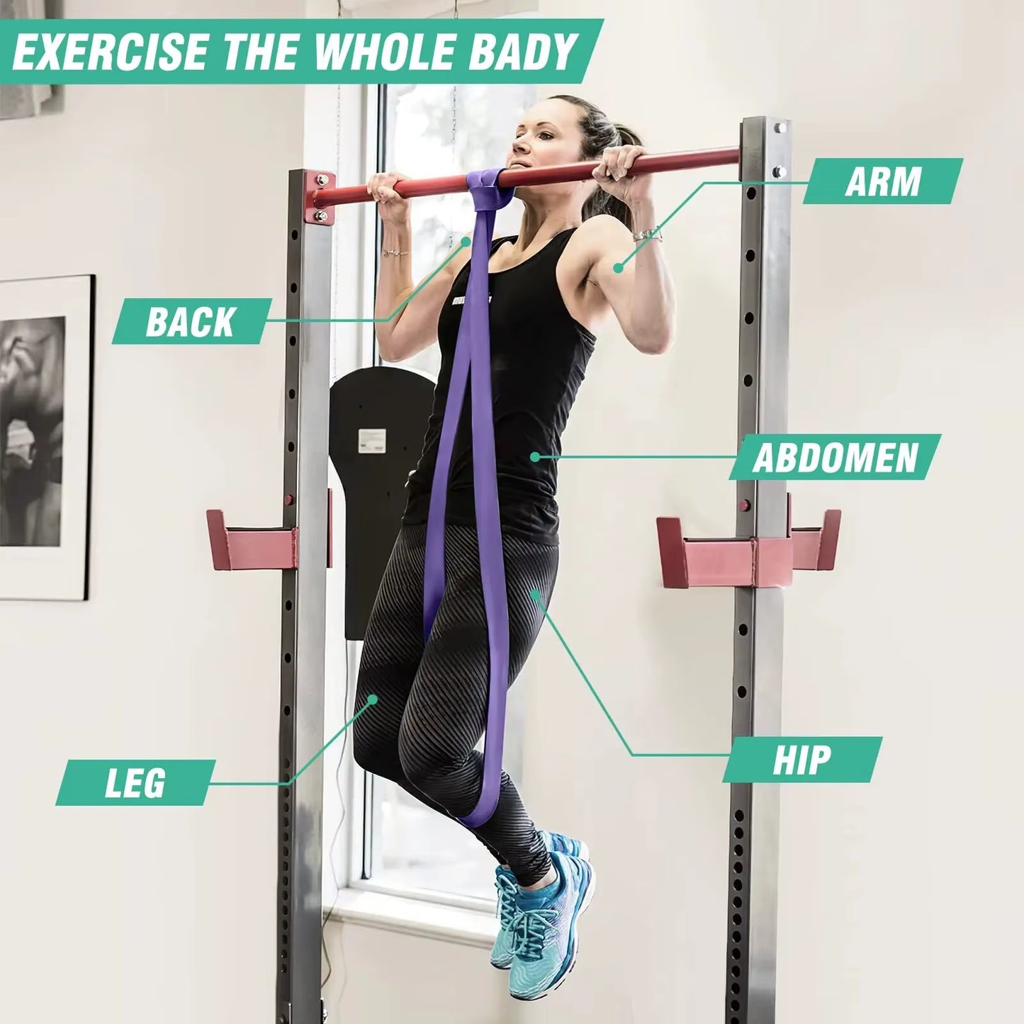 Pull up Assist Bands - Stretch Resistance Band - Mobility Band - Powerlifting Bands - by Perfect for Body Stretching Powerlifti