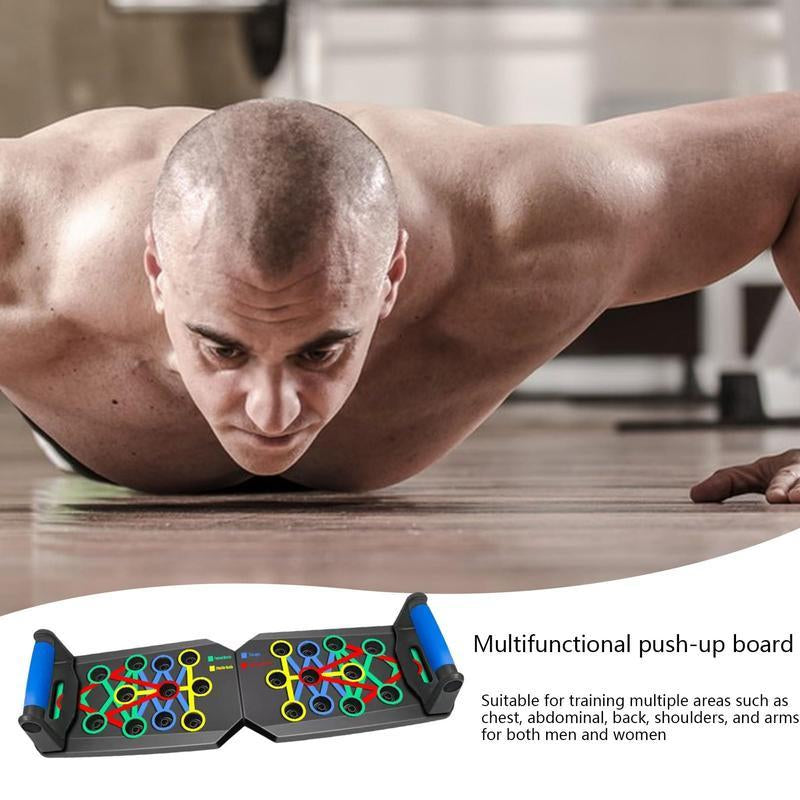 【Upgraded Version】Push-Up Board, 1 Set Push-Up Training Board, Home Push-Up Training Board, Pull Bar, Chest Muscle, Abdominal Muscle Training Equipment for Men & Women, Push Board, Fitness Enthusiasts, Upper Body Strength, Portable Design