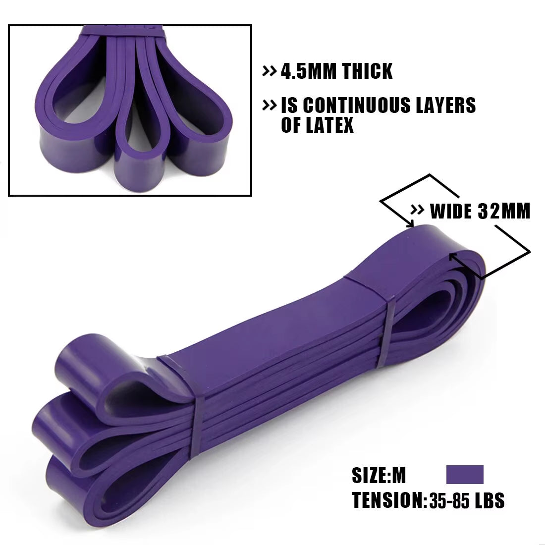 Pull up Assist Bands - Stretch Resistance Band - Mobility Band - Powerlifting Bands - by Perfect for Body Stretching Powerlifti