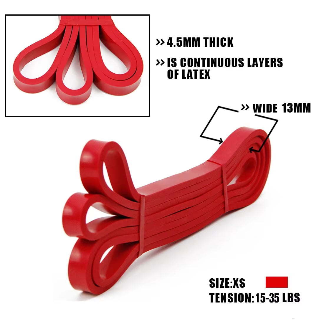 Pull up Assist Bands - Stretch Resistance Band - Mobility Band - Powerlifting Bands - by Perfect for Body Stretching Powerlifti