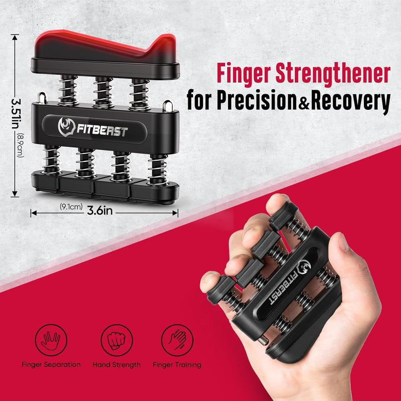 Grip Strength Trainer - Hand Gripper Strengthener Kit with 6 Pack of Adjustable Resistance Forearm Strengthener, Forearm Exerciser & Massage Balls