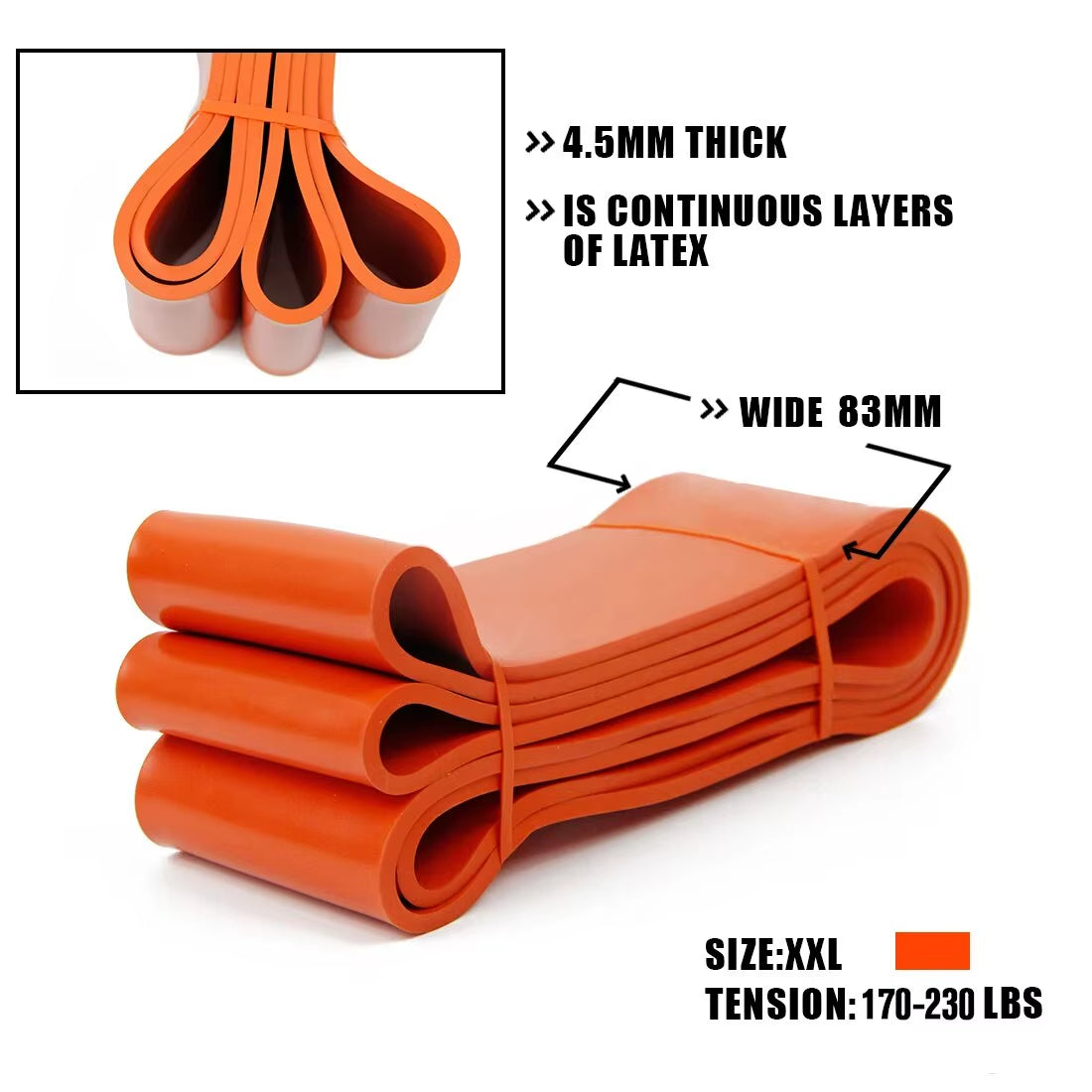 Pull up Assist Bands - Stretch Resistance Band - Mobility Band - Powerlifting Bands - by Perfect for Body Stretching Powerlifti
